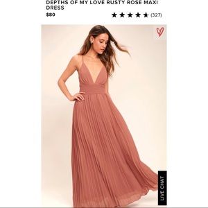 Lulus Depths of my love rusty rose maxi dress